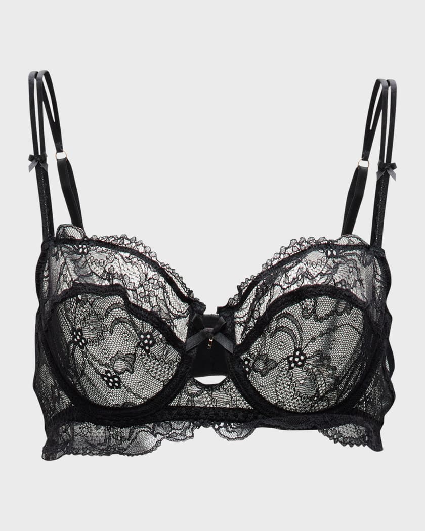 Lise Charmel Feerie Couture Floral Lace Bodysuit In Black