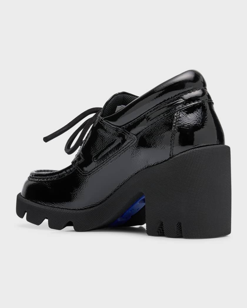 Burberry patent leather loafers hotsell