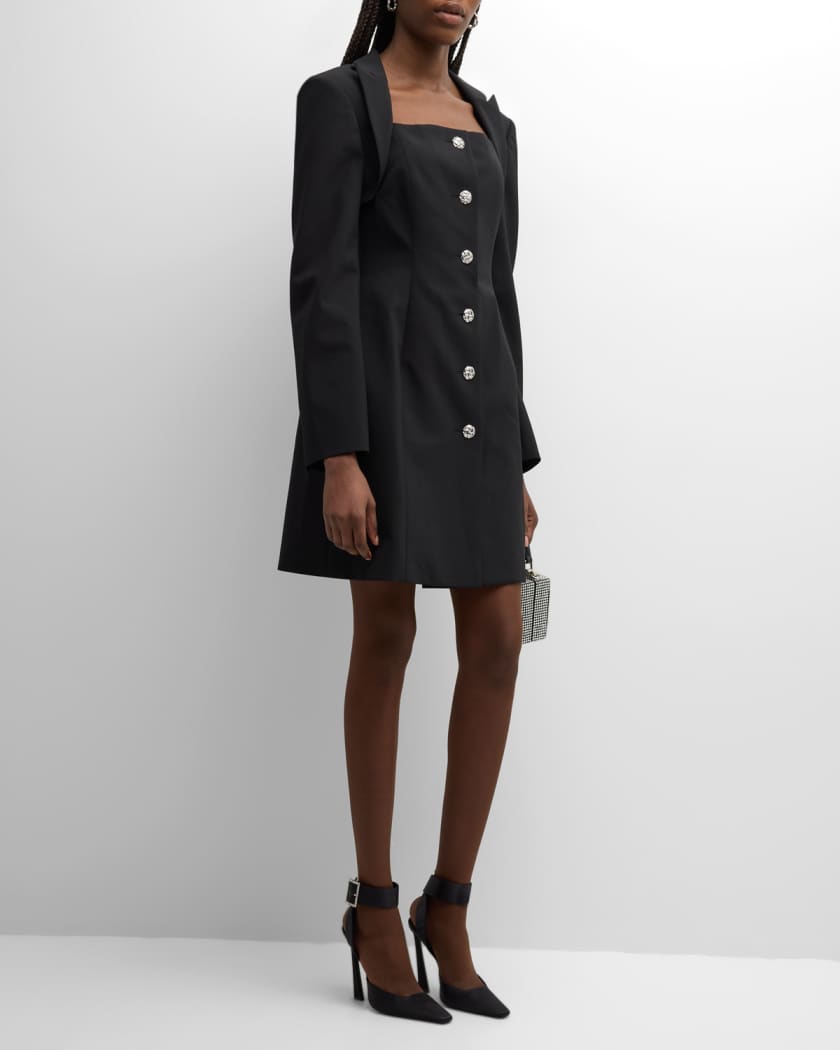 A line dress with sale shrug