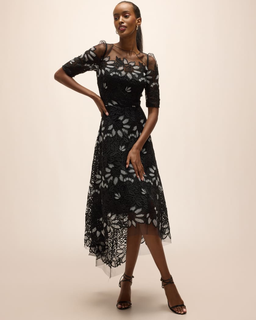 High low flower dress cheap