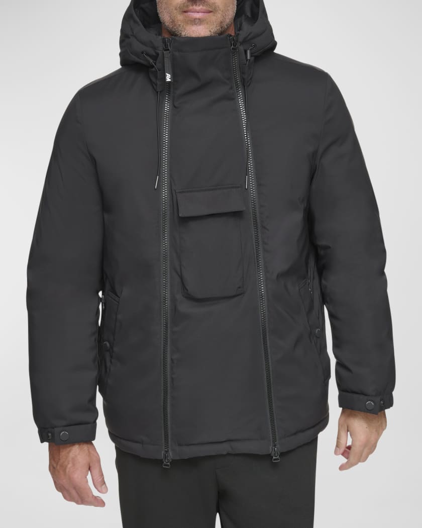 Andrew marc discount hooded drawstring jacket