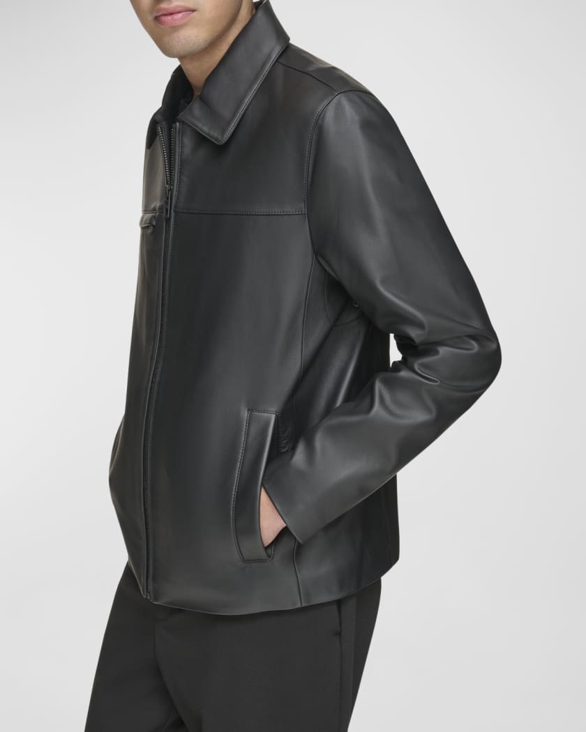 Matte leather jacket sales mens