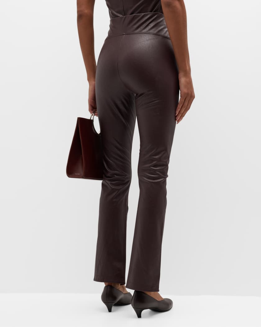 Spanx Leather-Like Front Slit Leggings