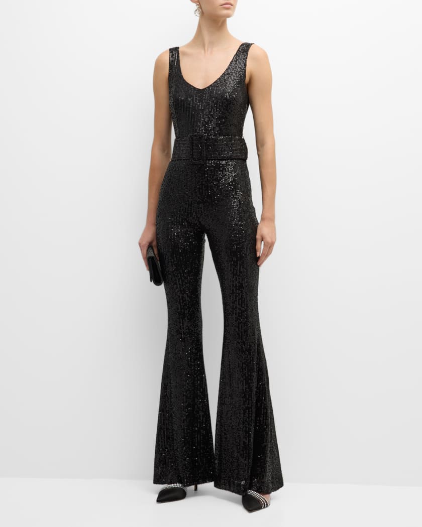Neiman marcus outlet sequin jumpsuit
