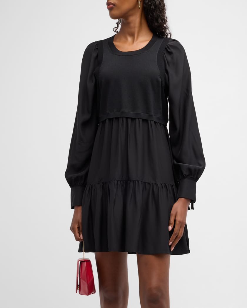 Tiered bell hotsell sleeve dress