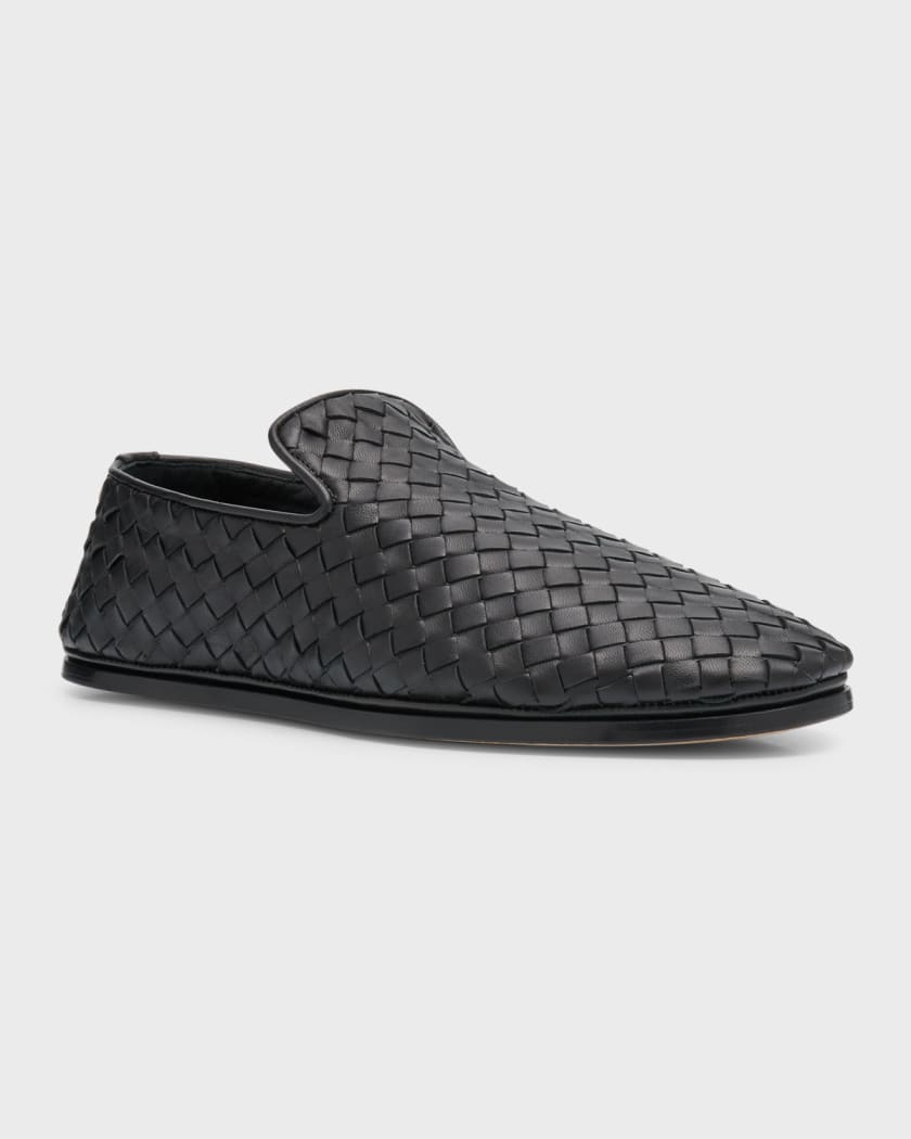 Bottega Veneta - Intrecciato Leather Sneakers - Men - Black Bottega Veneta