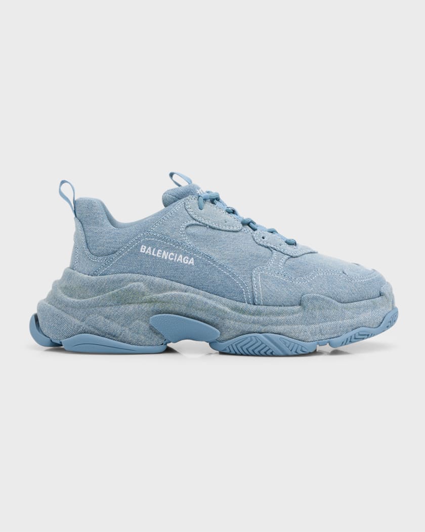 Alvorlig Prædiken Rød dato Balenciaga Men's Triple S Sneaker Denim | Neiman Marcus