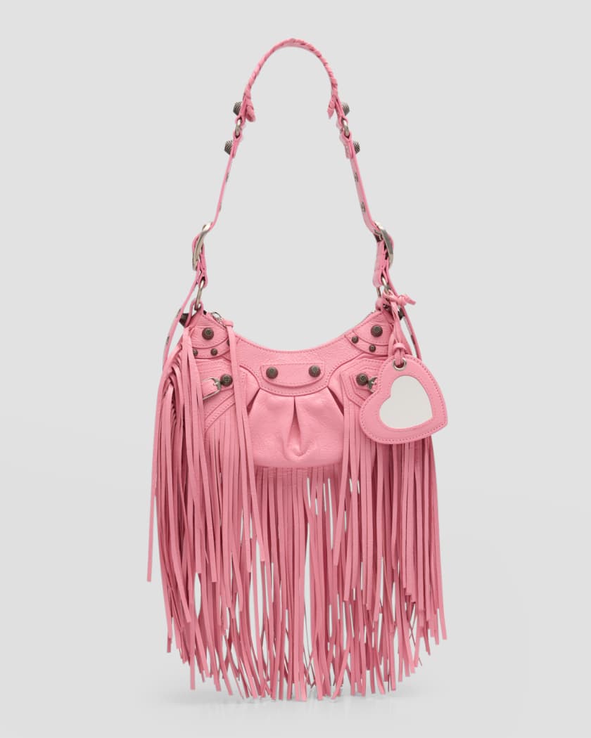 Balenciaga Le Cagole XS Fringe Leather Shoulder Bag Neiman Marcus