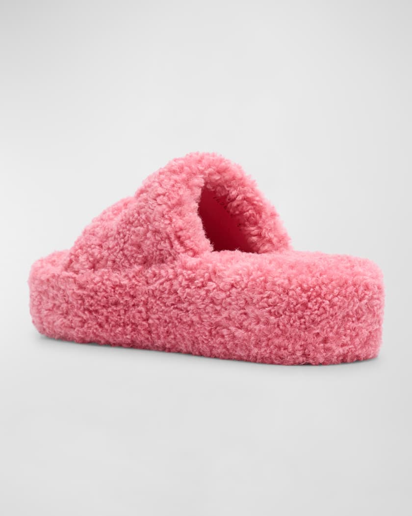 Furry Platform Sandals