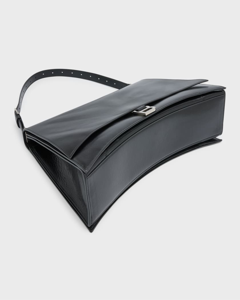 Crush Large Chain Shoulder Bag in Black - Balenciaga