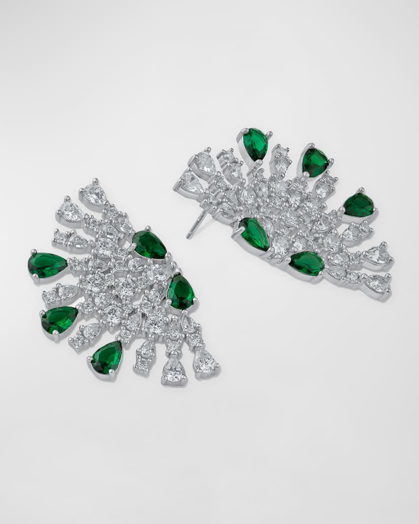 DiamondX Fashion Leopard Full Pave Diamond CZ Emerald Pendant