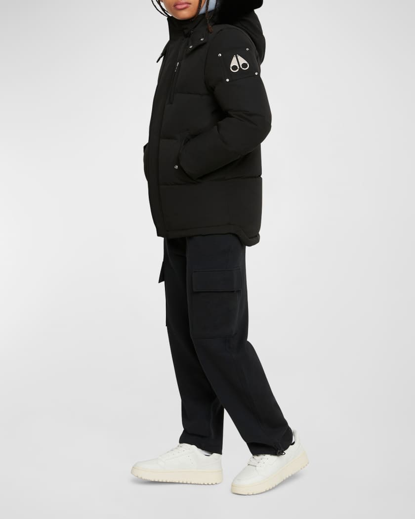 Kid's Puffer Shearling Coat, Size XS-XL