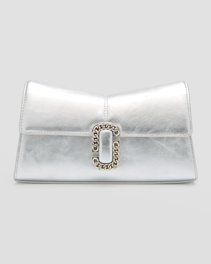 Marc By Marc Jacobs Silver Clutch Crossbody Bag Metallic Evening Bag