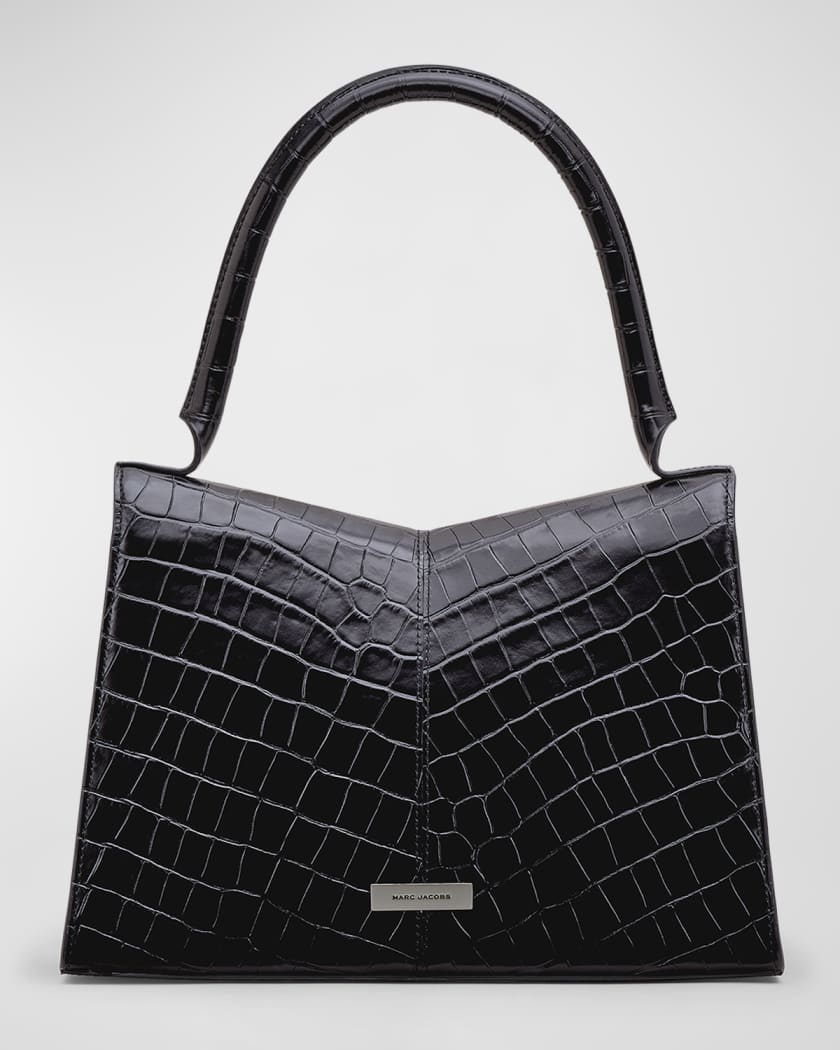 Dual Tone Large Capacity Croco Pattern Tote Handbags Purses Shoulder Bag  For Womens