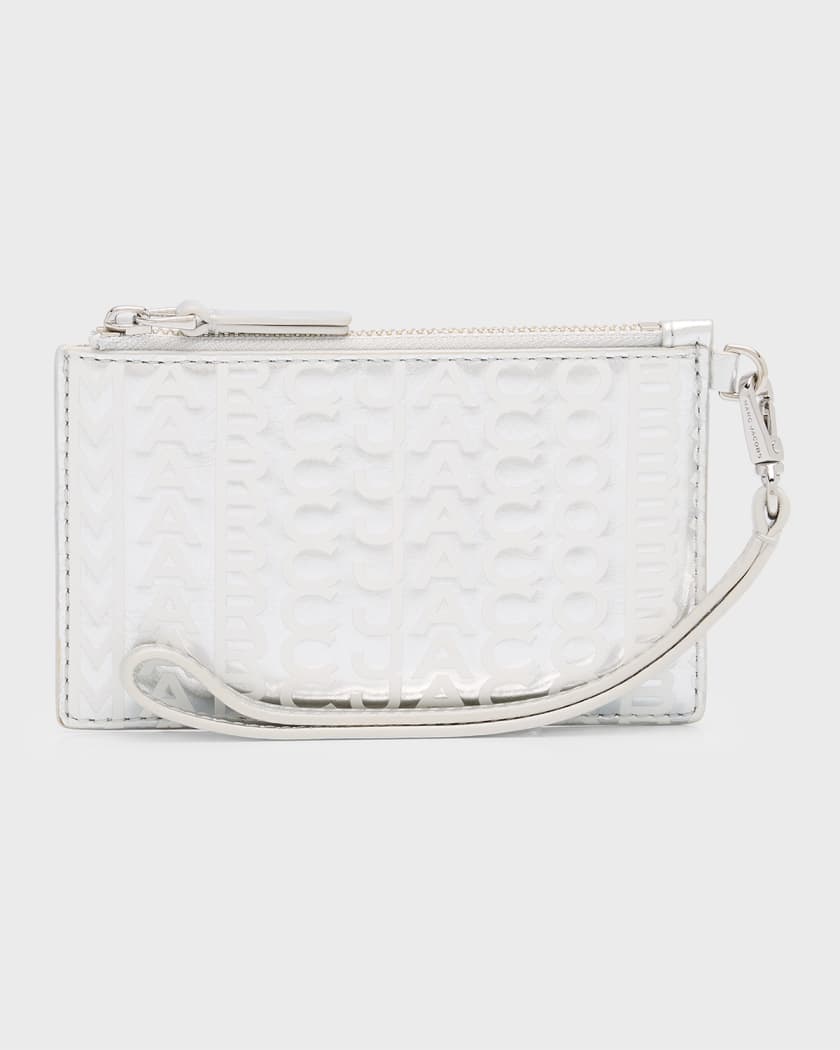 Marc Jacobs The Monogram Metallic Top Zip Wristlet Wallet Neiman