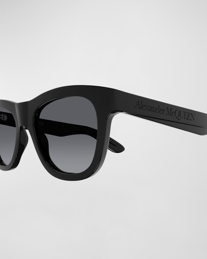 Men's AM0421SM Acetate Rectangle Sunglasses