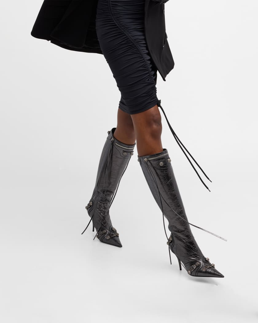 Balenciaga Cagole 90mm Boot Metallized Neiman Marcus