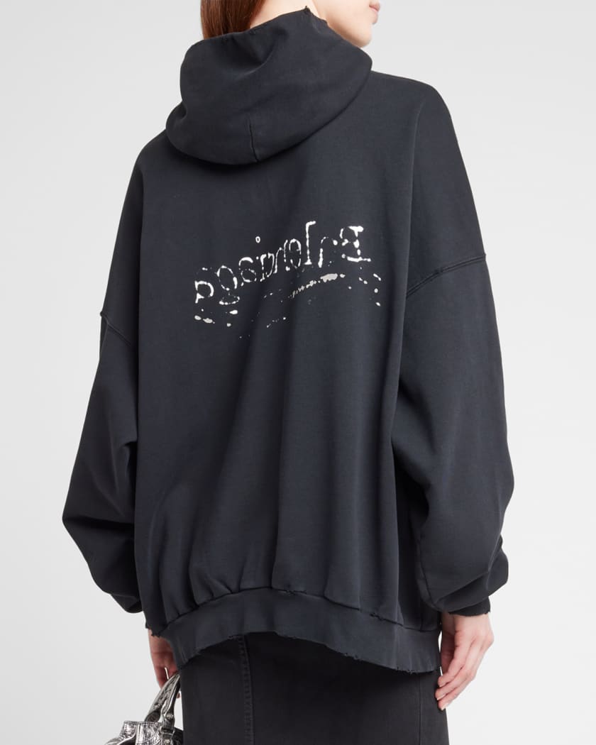 Hand-Drawn Political Campaign Oversized Hoodie