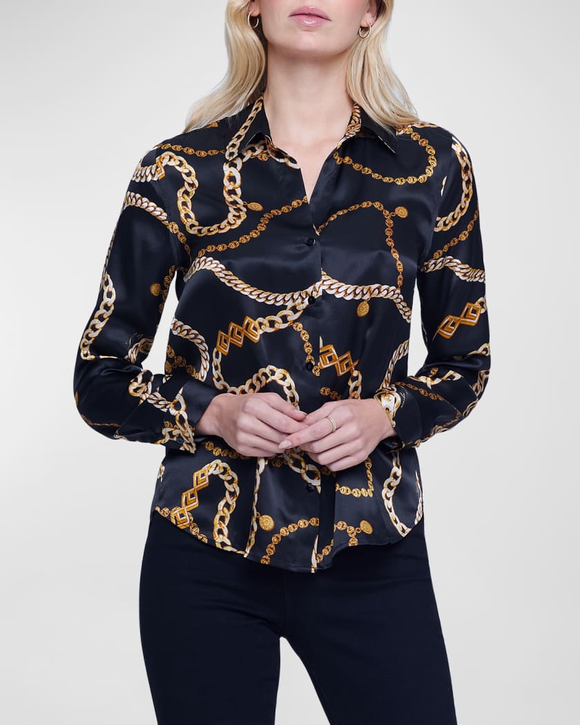 Chain Print Silk Shirt - Ready-to-Wear