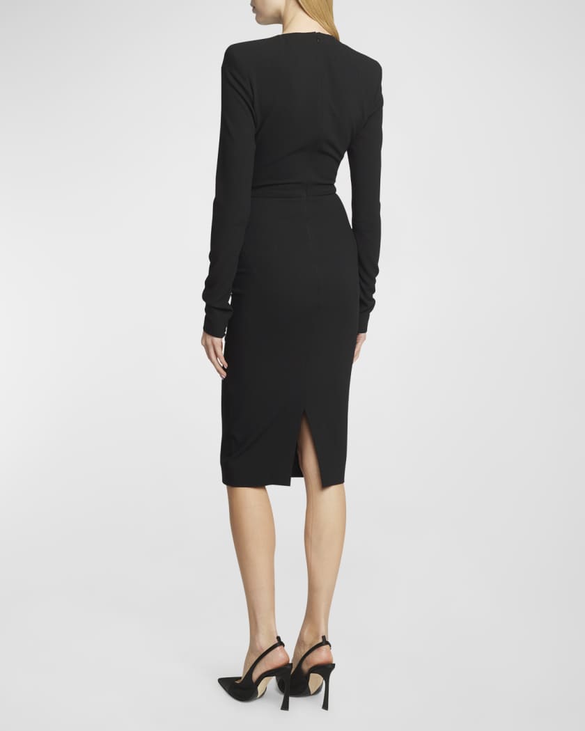 Victoria Beckham Long Sleeve Fitted T Shirt Dress Neiman Marcus