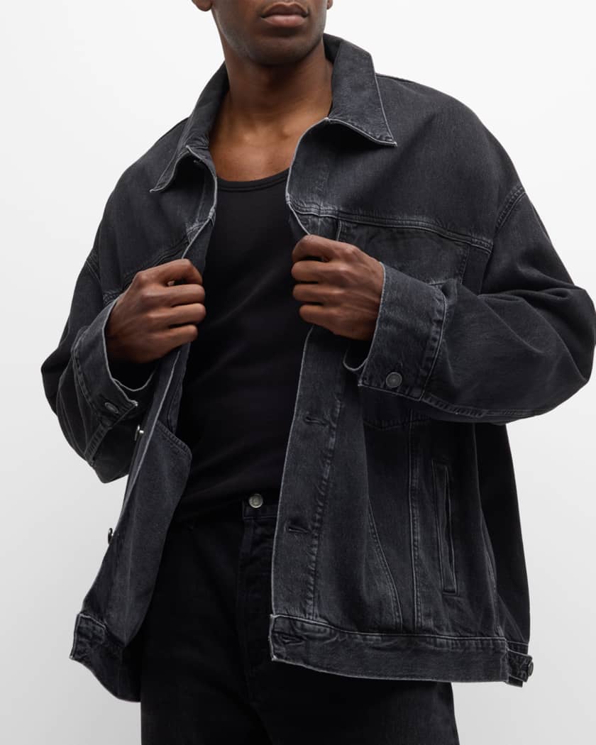 RELAXED DENIM JACKET - Black