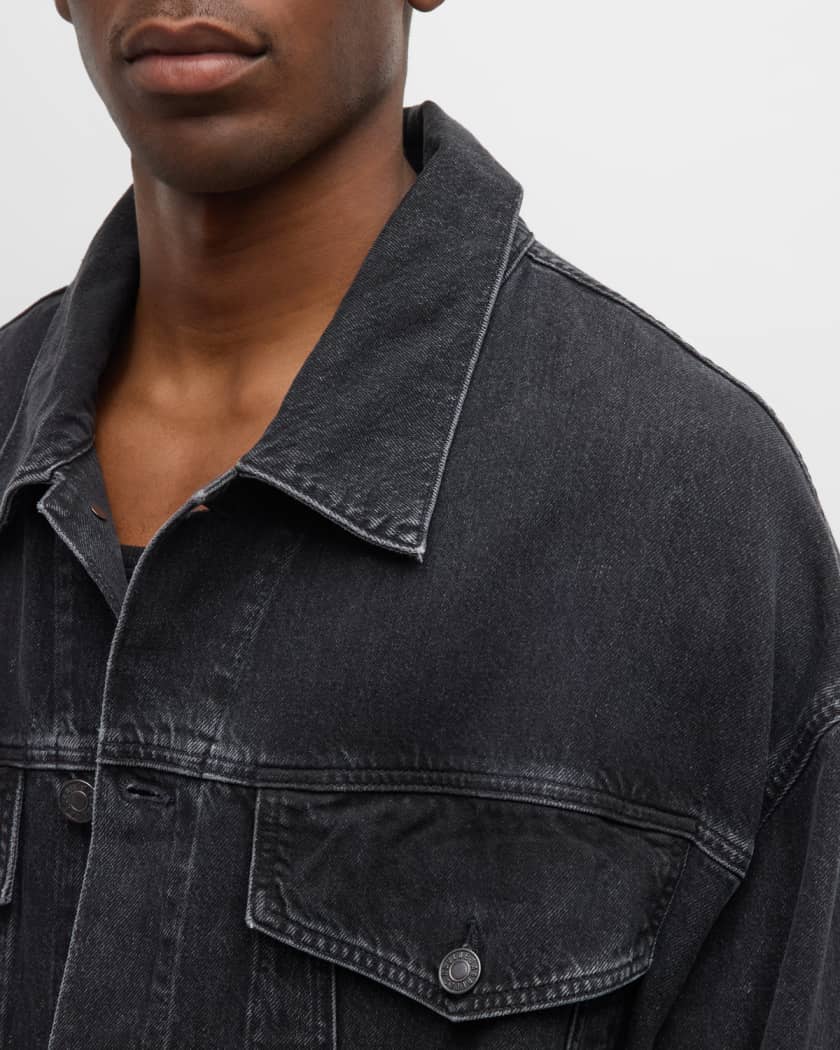 RELAXED DENIM JACKET - Black