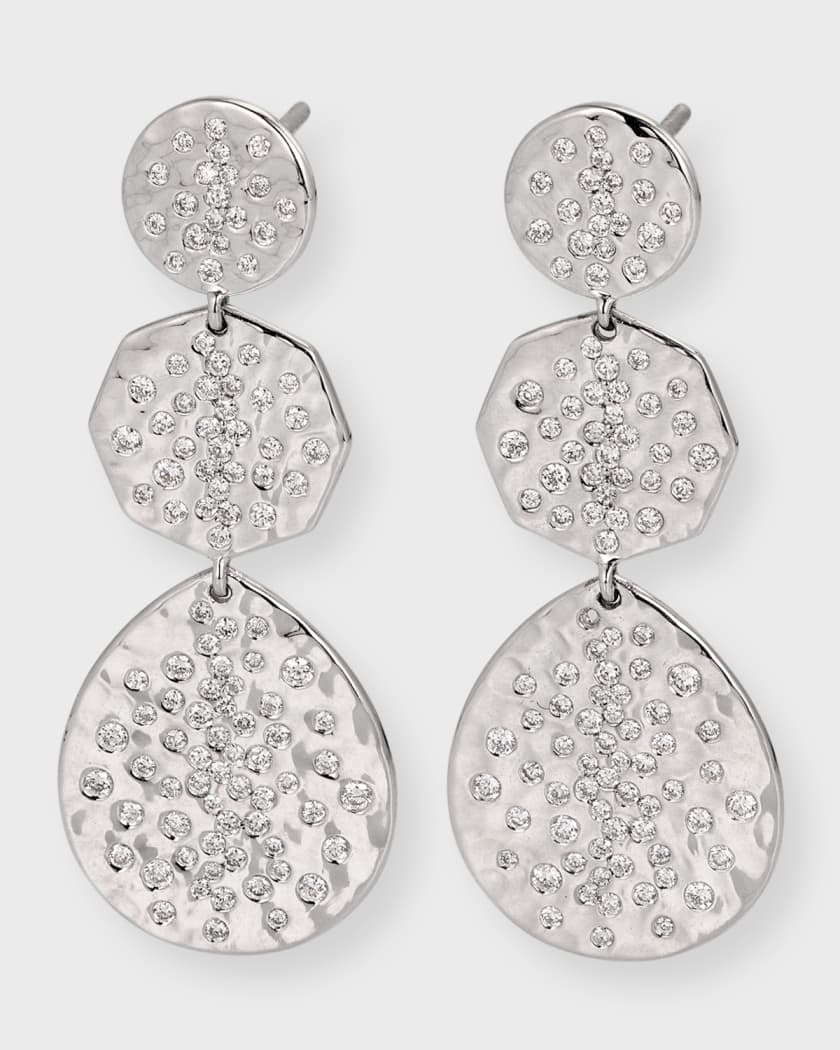Ippolita 18K White Gold Stardust Crinkle Small Crazy 8s Earrings