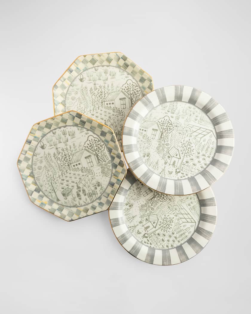Sterling Cottage Dessert Plates, Set of 4