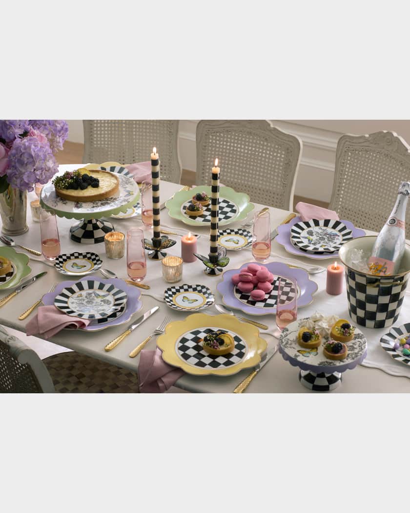 Butterfly Toile Dinner Plate