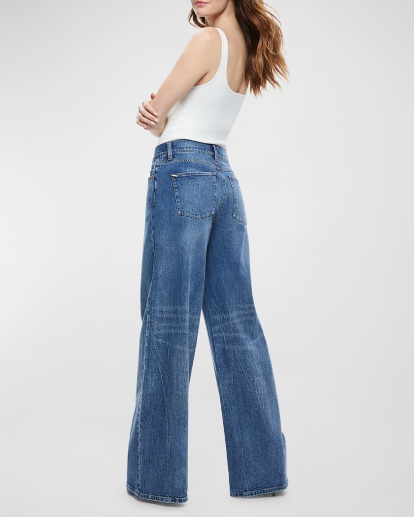 Alice + Olivia Trish Mid-Rise Baggy Jeans