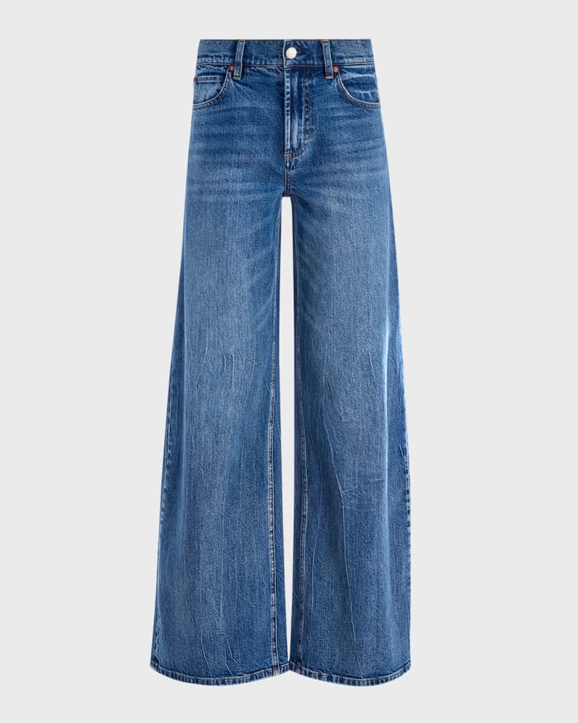 Alice Olivia Trish Mid Rise Baggy Jeans Neiman Marcus