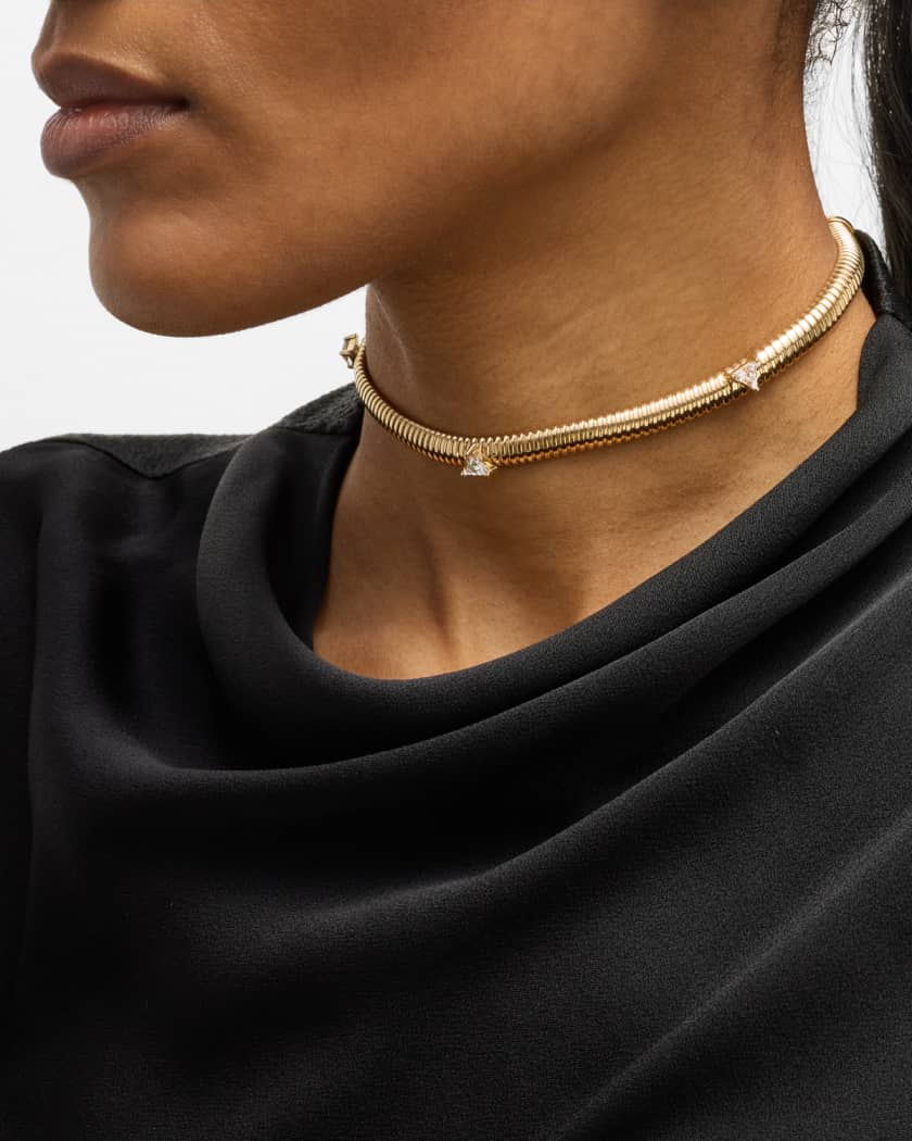 White sapphire cheap choker necklace