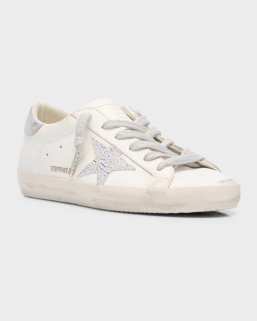 golden goose swarovski crystal super star sneakers
