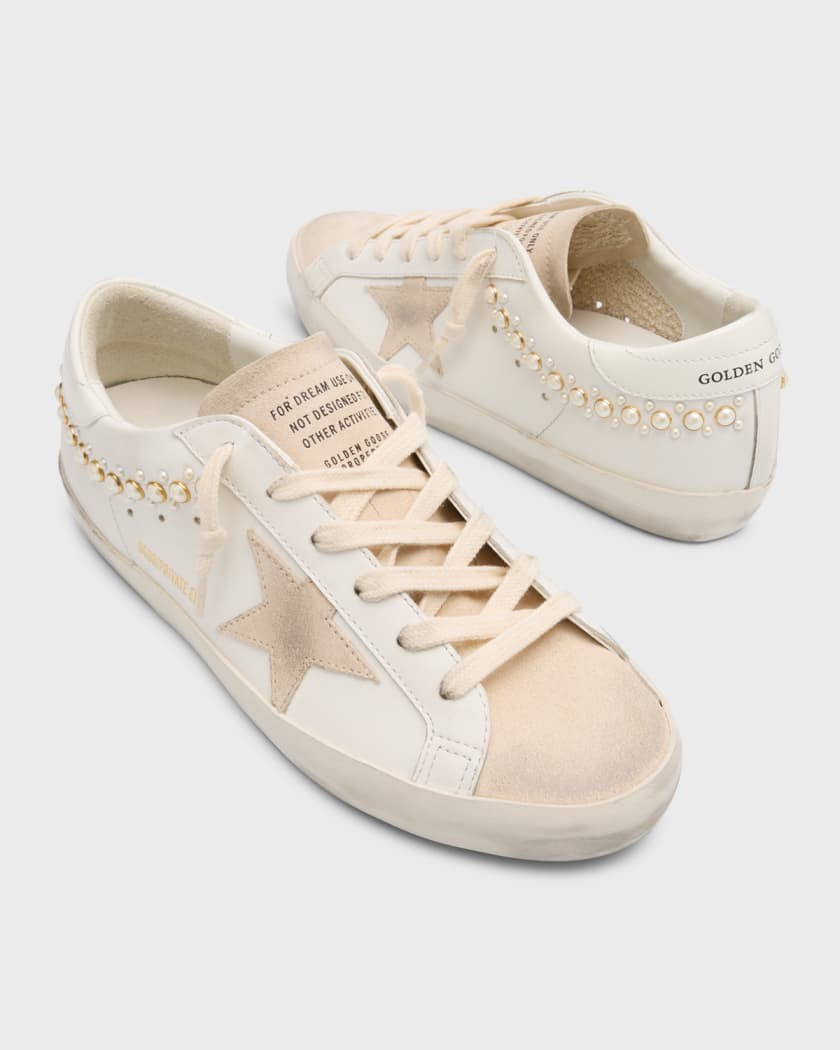 Superstar Mixed Leather Low Top Sneakers