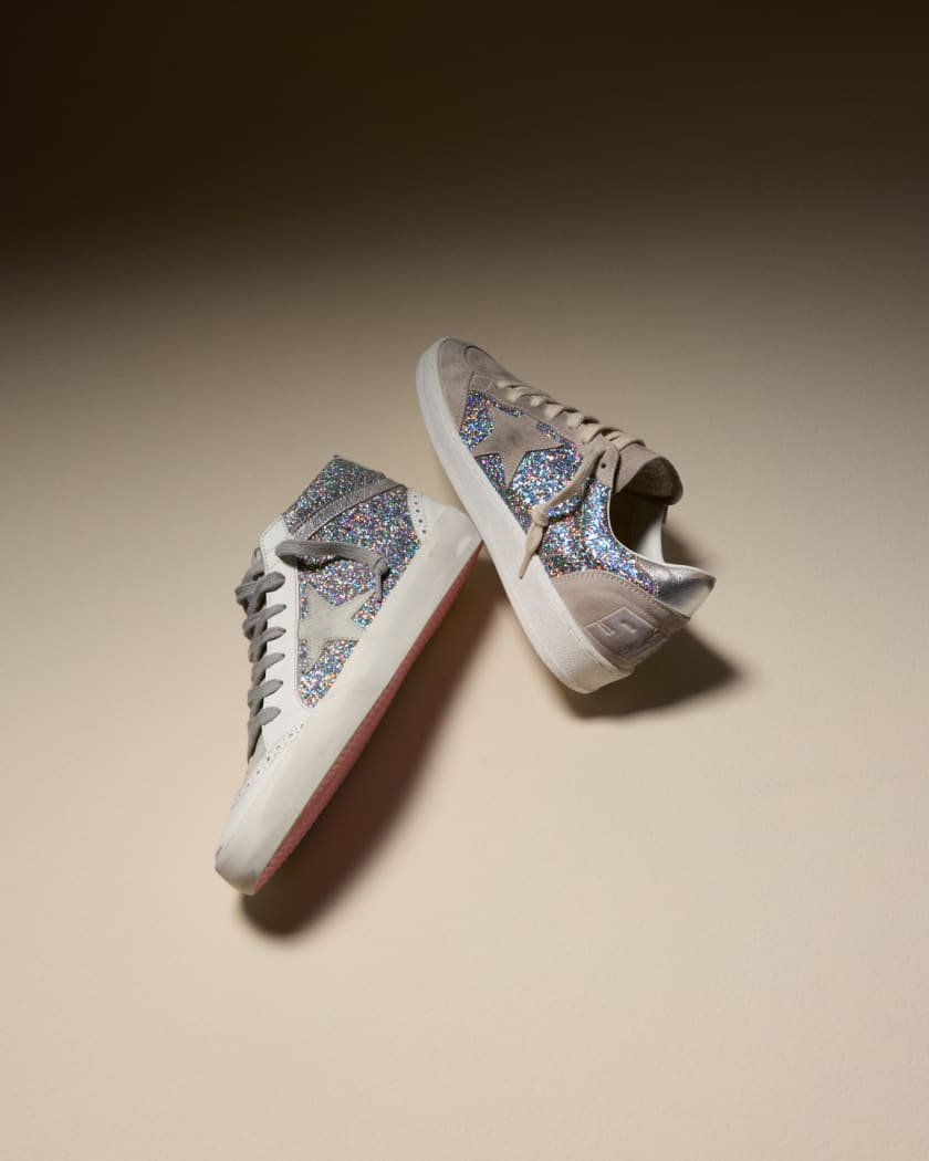 Midstar Iridescent Glitter Wing Tip Sneakers