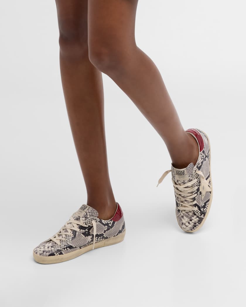 Golden Goose Superstar Snake-Embossed Low-Top Sneakers | Neiman Marcus