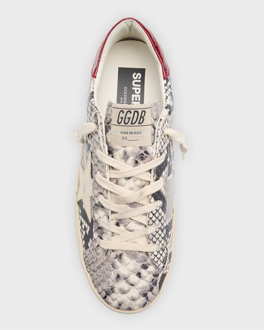 Golden Goose Superstar Snake-Embossed Low-Top Sneakers | Neiman Marcus