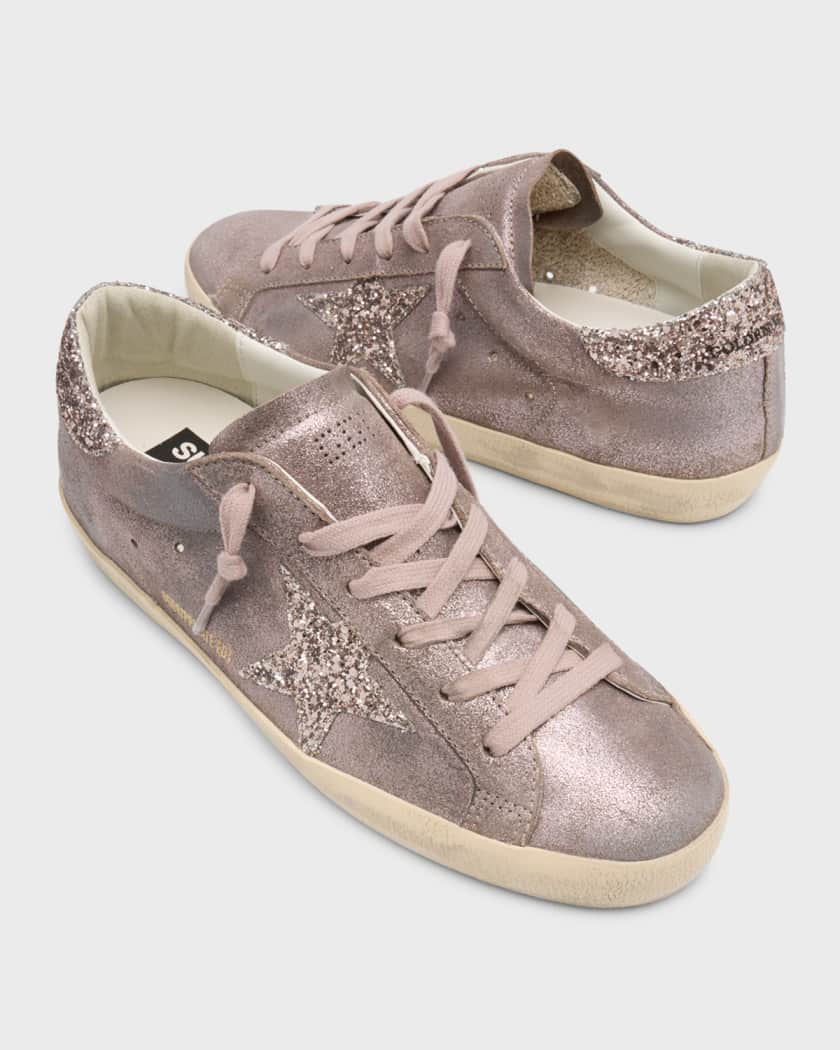 Golden Goose Superstar Metallic Glitter Low Top Sneakers Neiman