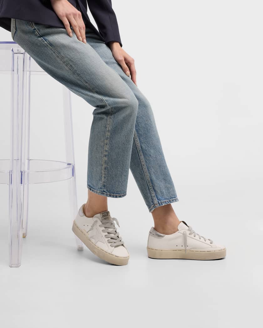 Hi Star Mixed Leather Low-Top Sneakers