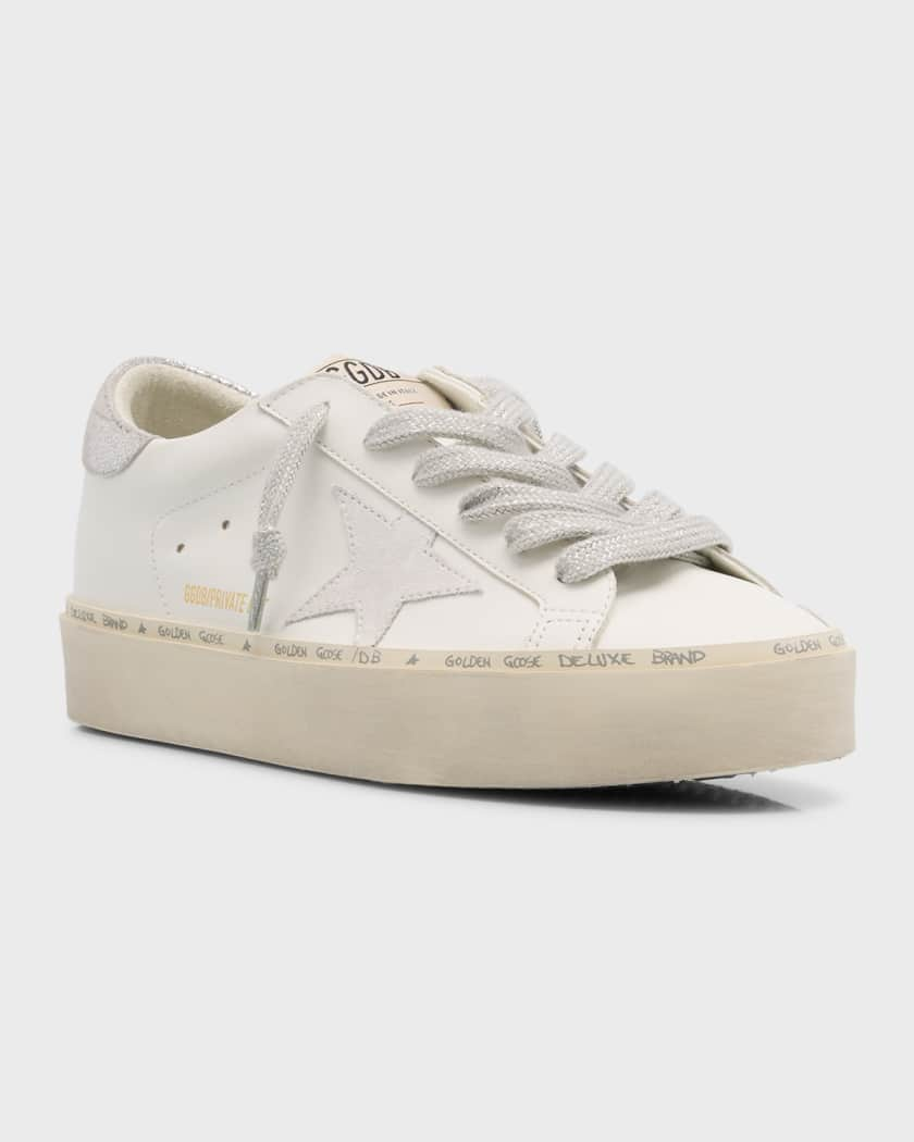 Golden Goose Hi Star White Glitter Gold (Women's)