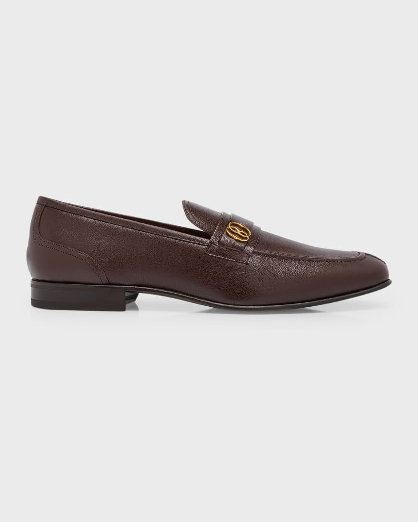 Bally textured leather loafers discount