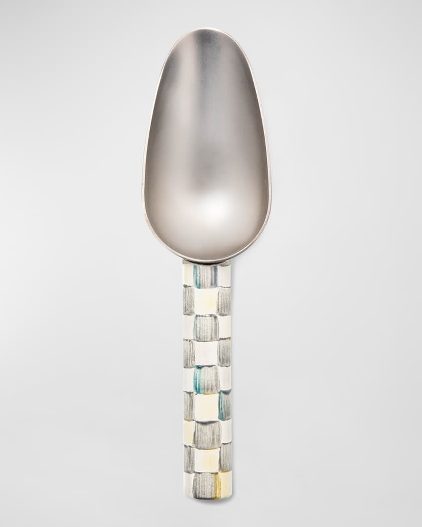 Sterling Check Enamel Scoop, Small