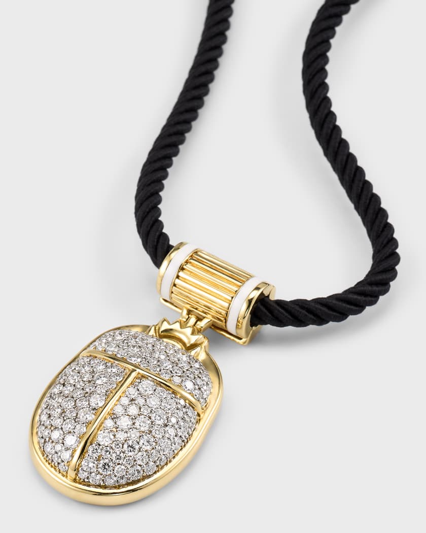 Tiffany Lock Pendant in Yellow Gold with Pavé Diamonds