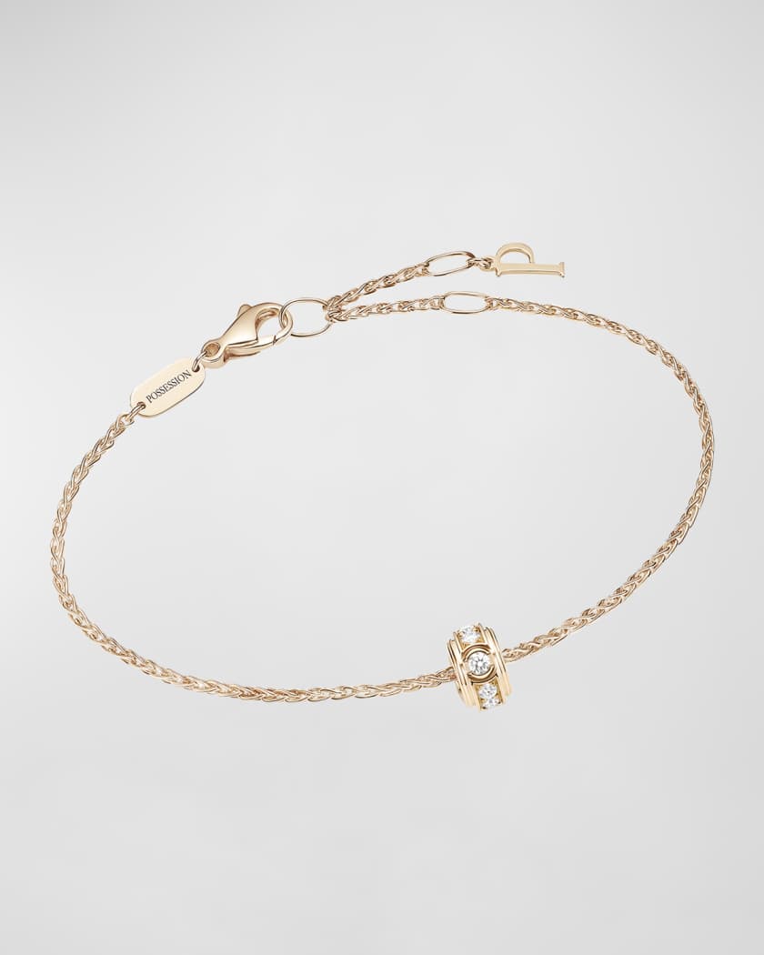 Tiffany T Diamond Double Chain Bracelet in 18K Gold, Small