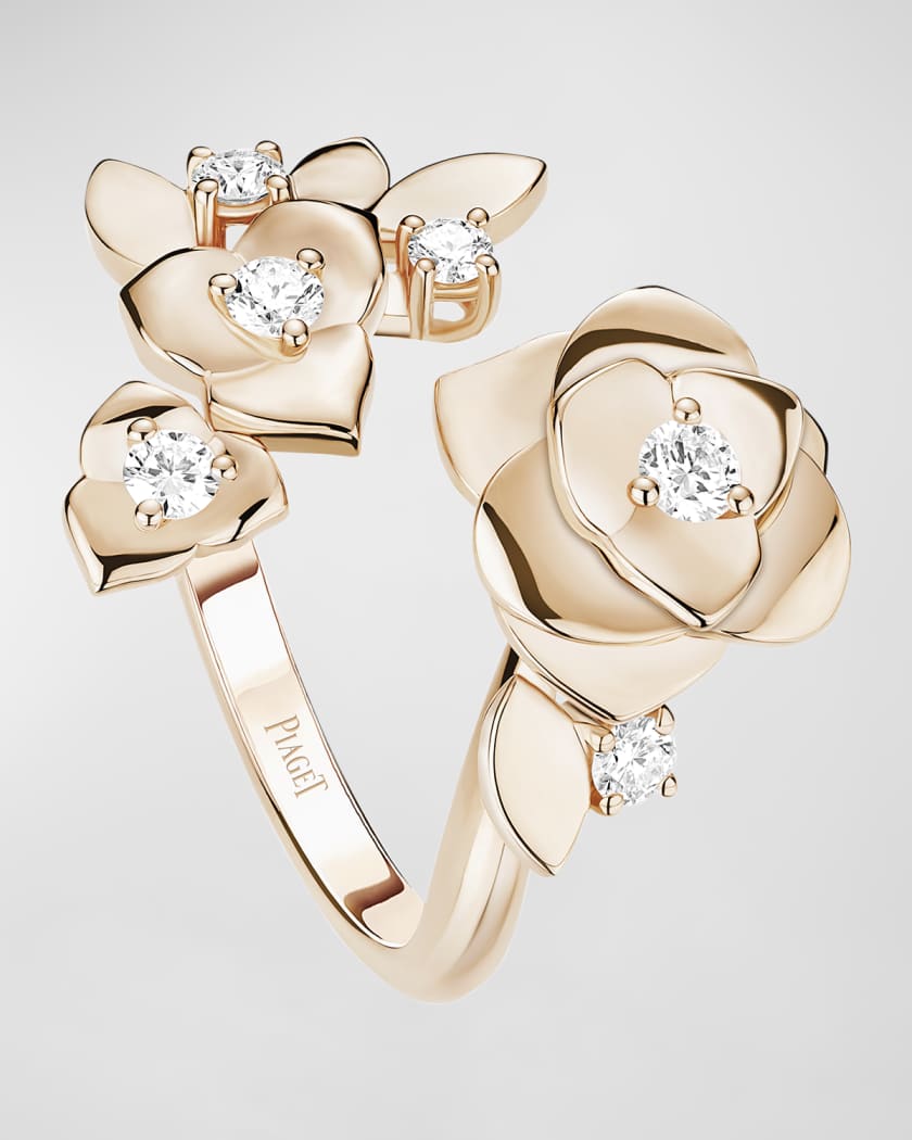 Piaget Rose Diamond 18k Rose Earrings Piaget