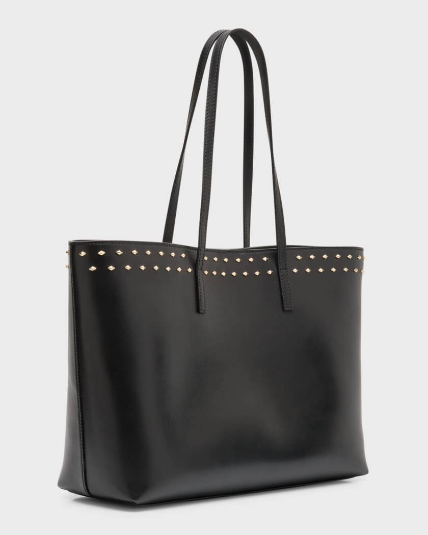 Nine2Five Studded Leather East-West Tote Bag