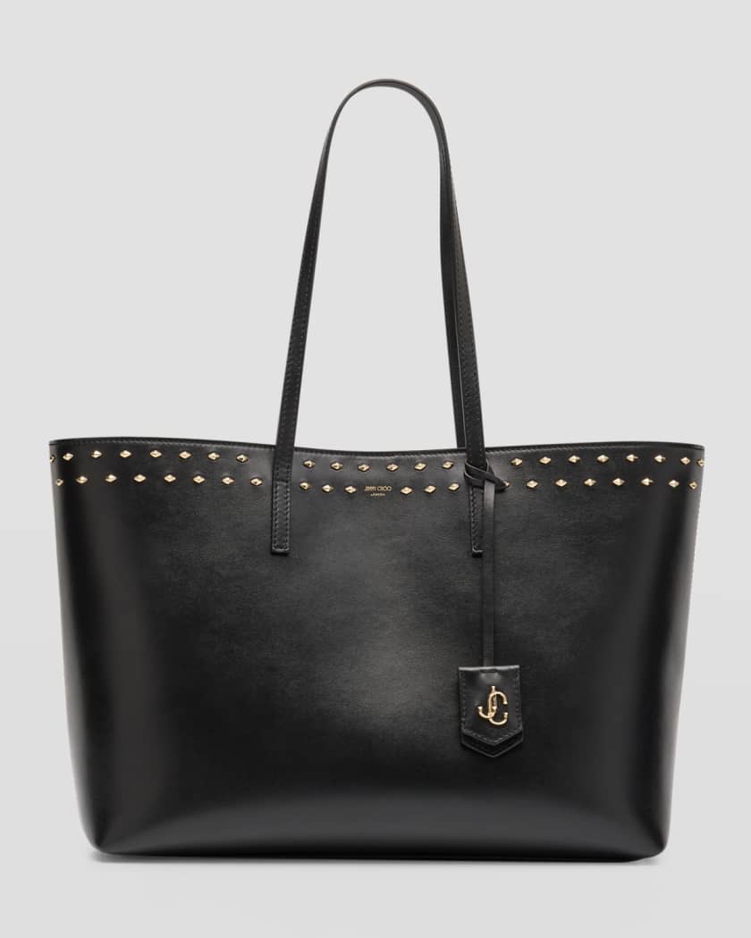 Nine2Five Studded Leather East-West Tote Bag