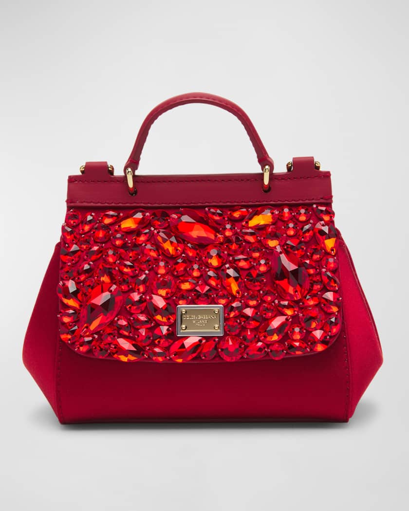 Dolce&Gabbana Girl's Rhinestone Sicily Bag | Neiman Marcus