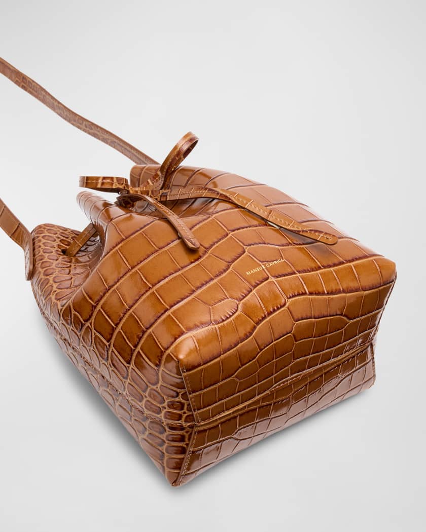 Crocodile cheap bucket bag