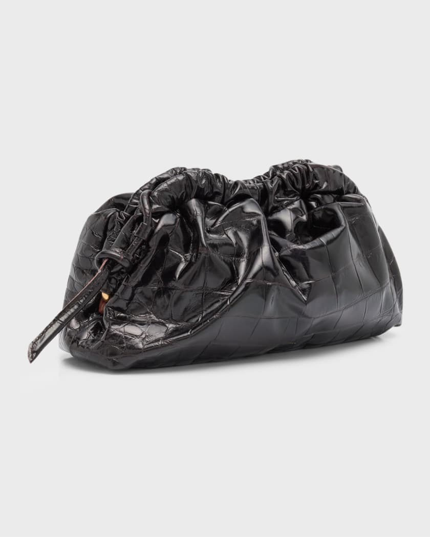 Plain black clutch bag sales